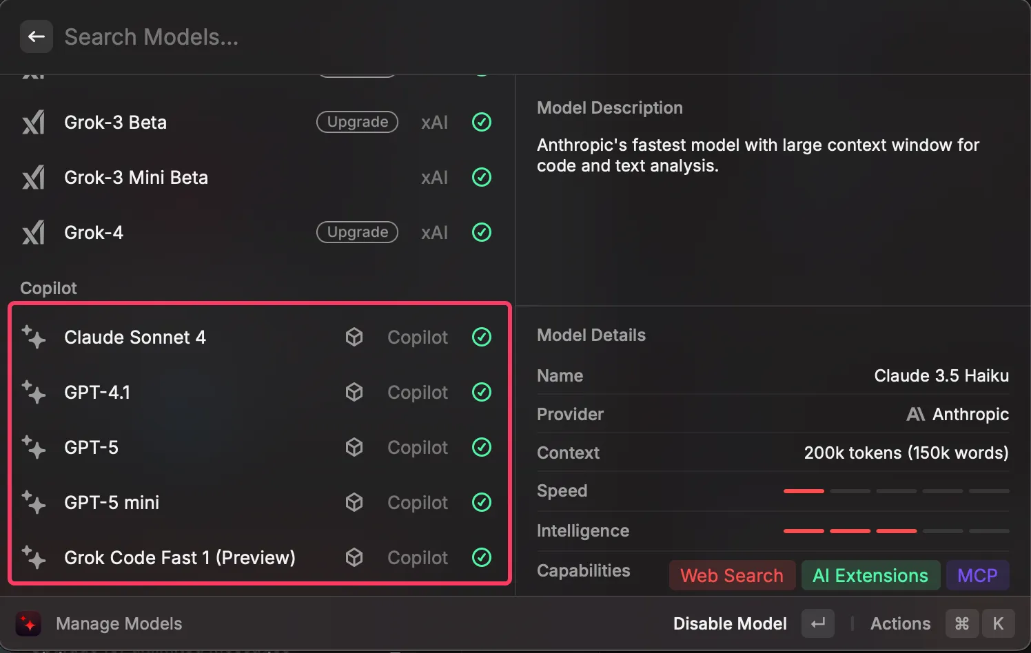 Models are available!