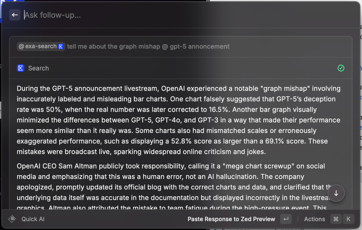 Exa Search + gpt-4.1 = perfect